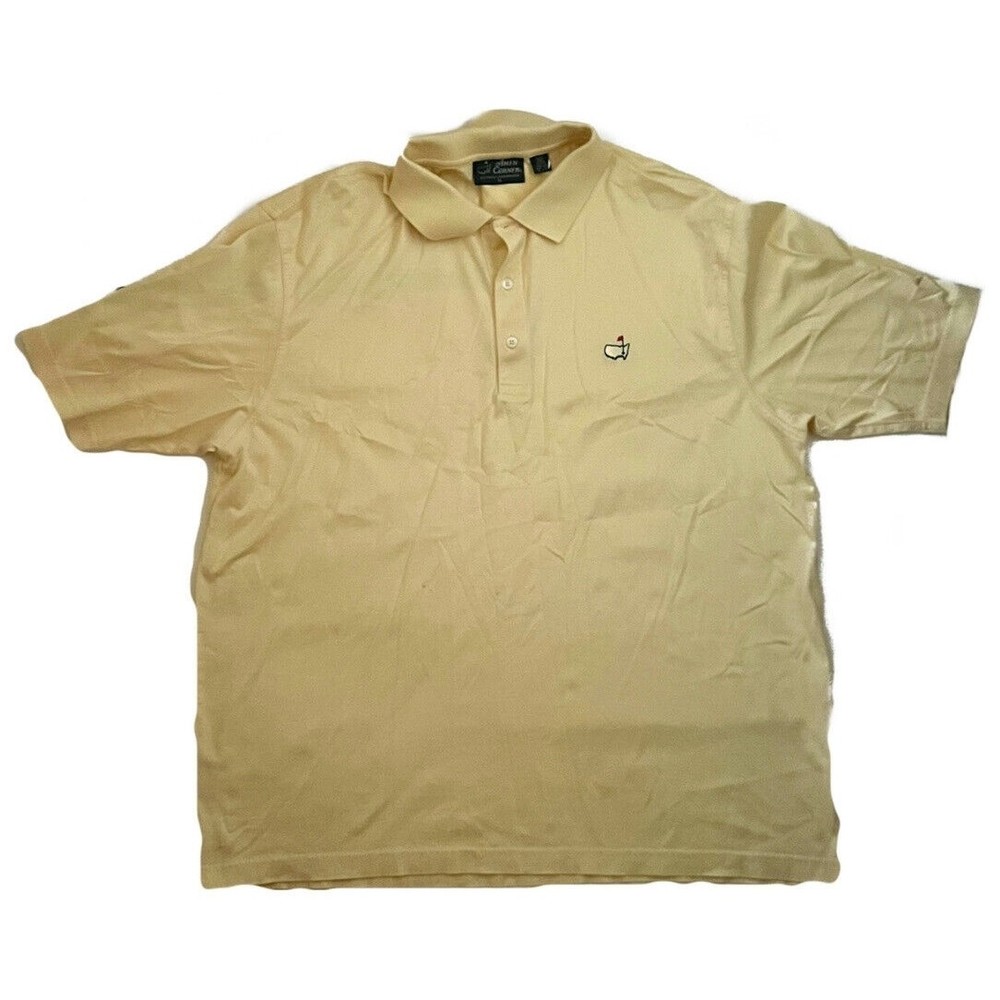 The Masters Short Sleeve Golf Polo Shirt Amen Corner Yellow Gold Men’s Size XL
